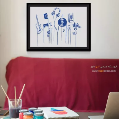 تابلو برای عاشقان موسیقی - زمزمه‌ی زمین – تابلو موسیقی - اسپو دکور