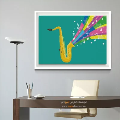 تابلو هنری برای موزیسین‌ها - نغمه‌های دل‌انگیز – تابلو موسیقی - اسپو دکور