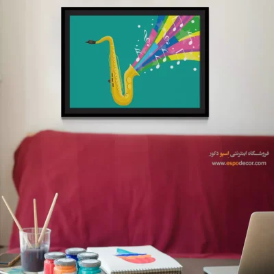 تابلو هنری برای موزیسین‌ها - نغمه‌های دل‌انگیز – تابلو موسیقی - اسپو دکور