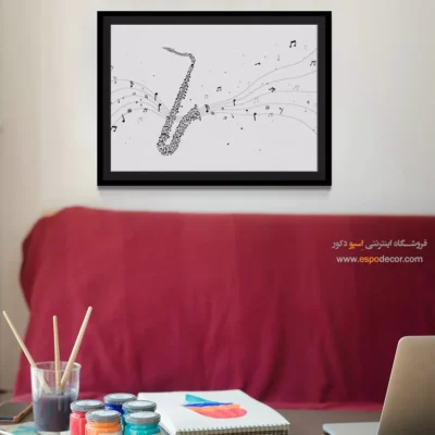 تابلو نت برای اتاق کار - سمفونی آسمان – تابلو موسیقی - اسپو دکور