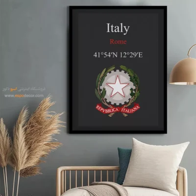 تابلو نماد های کشورهای جهان - اسپو دکور