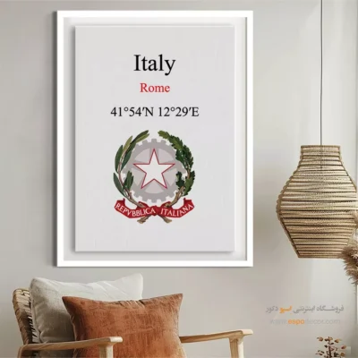 تابلو نماد های کشورهای جهان - اسپو دکور