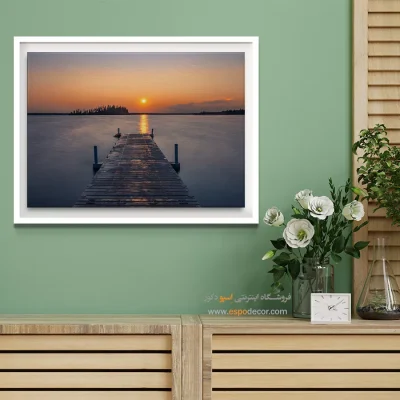 خرید تابلو غروب خورشید - لالهرخ – تابلو طبیعت - اسپو دکور