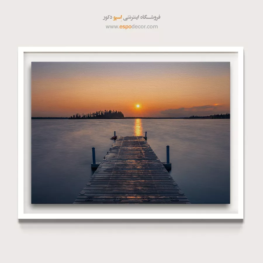 خرید تابلو غروب خورشید - لالهرخ – تابلو طبیعت - اسپو دکور