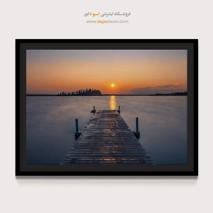 خرید تابلو غروب خورشید - لالهرخ – تابلو طبیعت - اسپو دکور