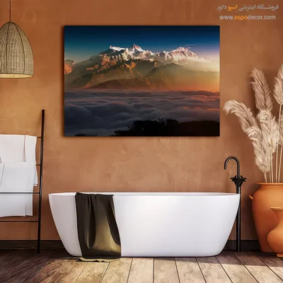 تابلو بوم طبیعت و ابرها - راز – تابلو طبیعت - اسپو دکور