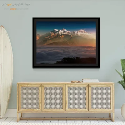 تابلو بوم طبیعت و ابرها - راز – تابلو طبیعت - اسپو دکور