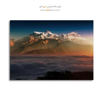 تابلو بوم طبیعت و ابرها