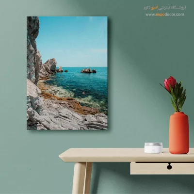 تابلو طبیعت در دکور ساده و سفید