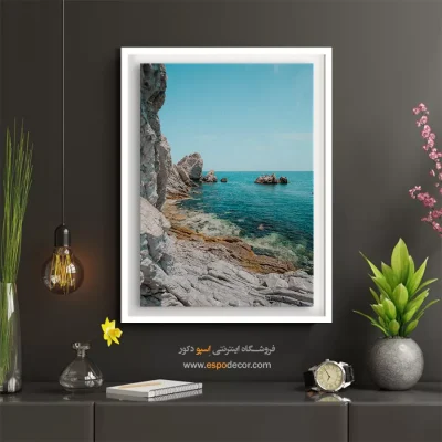 تابلو طبیعت در دکور ساده و سفید