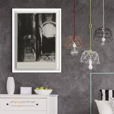 در هر طرف ستونهایی از بازالت وجود دارد – تابلو نقاشی اودیلون ردون - اسپو دکور