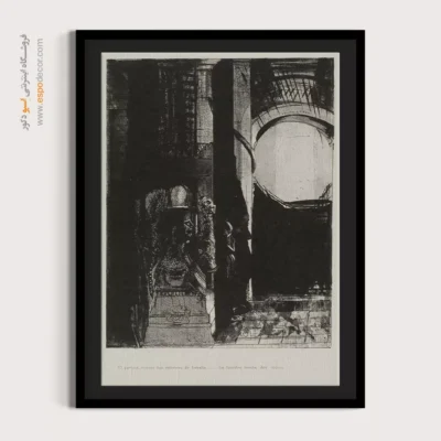 در هر طرف ستونهایی از بازالت وجود دارد – تابلو نقاشی اودیلون ردون - اسپو دکور