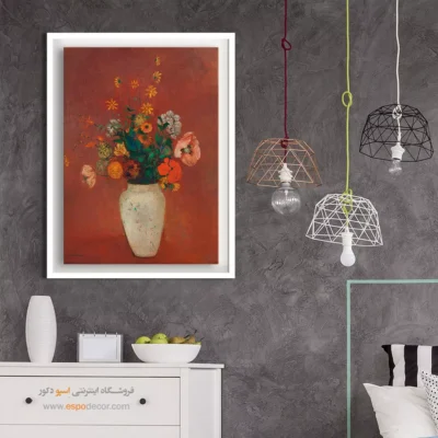 دسته گلی در گلدان چینی – تابلو نقاشی اودیلون ردون - اسپو دکور