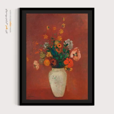 دسته گلی در گلدان چینی – تابلو نقاشی اودیلون ردون - اسپو دکور