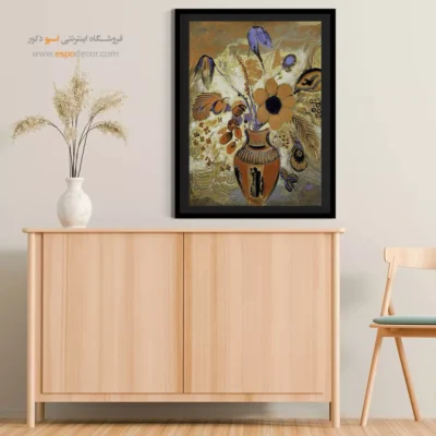 گلدان اتروسک با گل – تابلو نقاشی اودیلون ردون - اسپو دکور