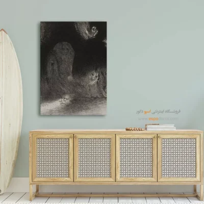 گاهی در آسمان چیزهایی دیده‌ام که به اشکال ارواح شباهت داشته‌اند – تابلو نقاشی اودیلون ردون - اسپو دکور