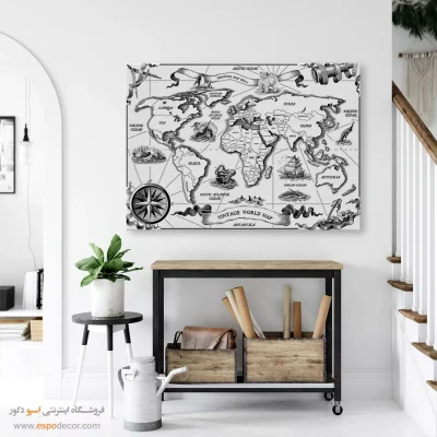 تابلو نقشه قدیمی - اسپو دکور