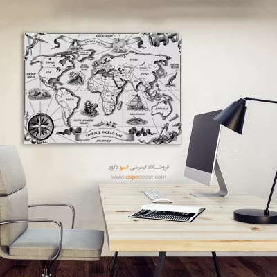 تابلو نقشه قدیمی - اسپو دکور