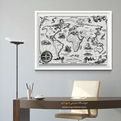 تابلو نقشه قدیمی - اسپو دکور