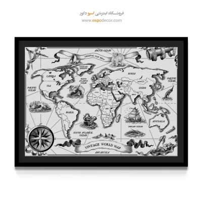 تابلو نقشه قدیمی - اسپو دکور