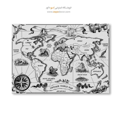 تابلو نقشه قدیمی - اسپو دکور