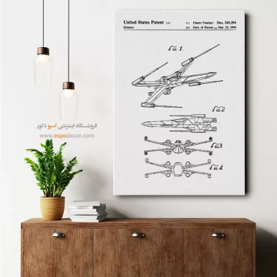 هنر مکانیکی – تابلو طرح اختراعات - سفارش تابلو دیواری - اسپو دکور