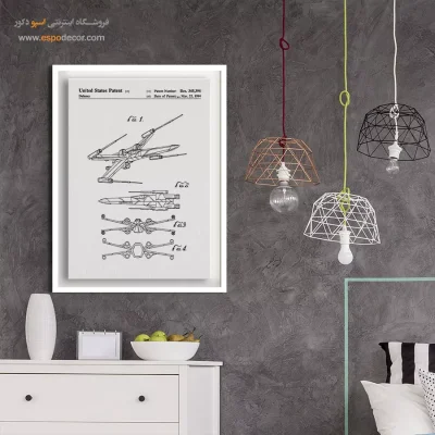 هنر مکانیکی – تابلو طرح اختراعات - سفارش تابلو دیواری - اسپو دکور