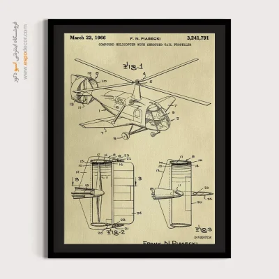 آثار ماندگار – تابلو طرح اختراعات - خرید تابلو با نام سفارشی - اسپو دکور