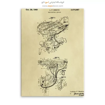 خرید هدیه ولنتاین - نبوغ مکانیکی – تابلو طرح اختراعات - اسپو دکور