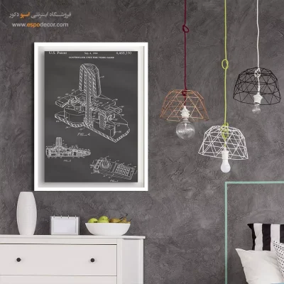 علم در هنری – تابلو طرح اختراعات - خرید دیوارکوب فنی - اسپو دکور