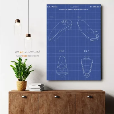 انقلاب‌ هنری و علمی – تابلو طرح اختراعات - چاپ روی بوم - اسپو دکور