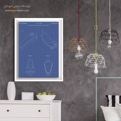 انقلاب‌ هنری و علمی – تابلو طرح اختراعات - چاپ روی بوم - اسپو دکور