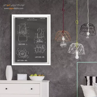 جریان نو مدرن – تابلو طرح اختراعات - قیمت تابلو مهندسی برای اتاق کار - اسپو دکور