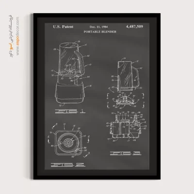 جریان نو مدرن – تابلو طرح اختراعات - قیمت تابلو مهندسی برای اتاق کار - اسپو دکور