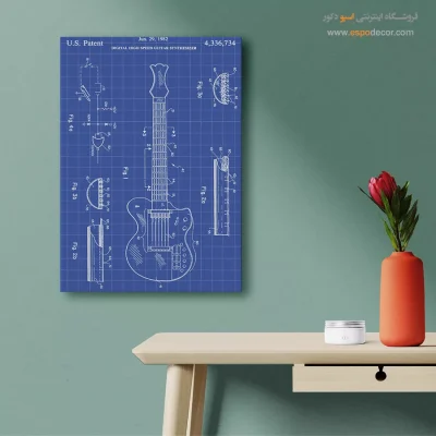 خلق نو کلاسیک – تابلو طرح اختراعات - خرید آنلاین تابلو اختراعات نوین برای اتاق خواب - اسپو دکور