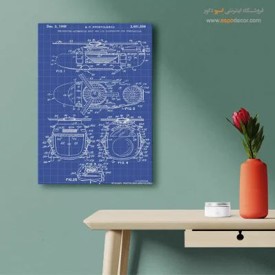 ذهن برتر خاص – تابلو طرح اختراعات - خرید تابلو بوم طراحی اختراع - اسپو دکور