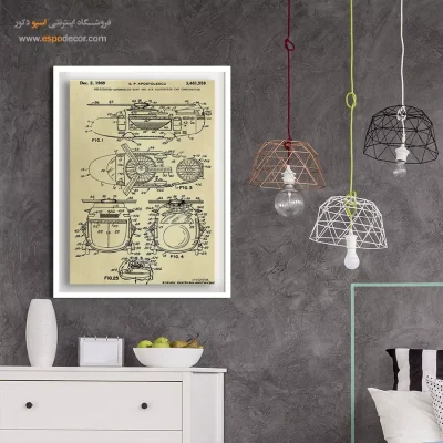 الهام روشن جذاب – تابلو طرح اختراعات - فروش تابلو طراحی اختراع برای دکور منزل - اسپو دکور