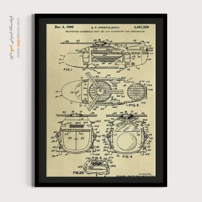 الهام روشن جذاب – تابلو طرح اختراعات - فروش تابلو طراحی اختراع برای دکور منزل - اسپو دکور