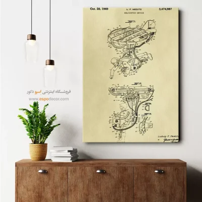 جریان نو طلایی – تابلو طرح اختراعات - خرید اینترنتی تابلو پتنت برای محل کار - اسپو دکور