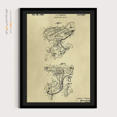 جریان نو طلایی – تابلو طرح اختراعات - خرید اینترنتی تابلو پتنت برای محل کار - اسپو دکور