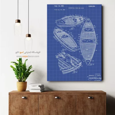 نور اندیشه ابداعی – تابلو طرح اختراعات - سفارش تابلو پتنت برای هدیه تولد - اسپو دکور