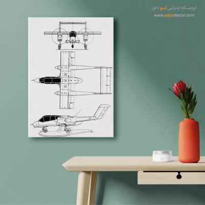 نبوغ پنهان نقره‌ای – تابلو طرح اختراعات - سفارش تابلو طراحی اختراع برای اتاق کار - اسپو دکور