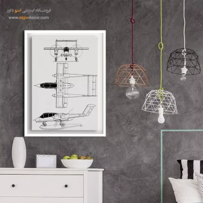 نبوغ پنهان نقره‌ای – تابلو طرح اختراعات - سفارش تابلو طراحی اختراع برای اتاق کار - اسپو دکور