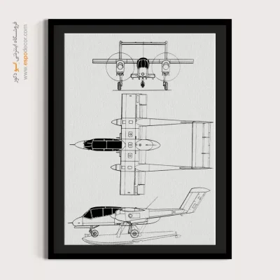 نبوغ پنهان نقره‌ای – تابلو طرح اختراعات - سفارش تابلو طراحی اختراع برای اتاق کار - اسپو دکور