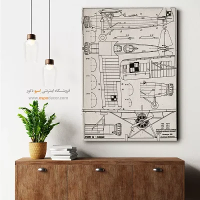 نبوغ پنهان برنزی – تابلو طرح اختراعات - خرید اینترنتی تابلو اختراعات فنی برای اتاق خواب - اسپو دکور