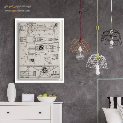 نبوغ پنهان برنزی – تابلو طرح اختراعات - خرید اینترنتی تابلو اختراعات فنی برای اتاق خواب - اسپو دکور