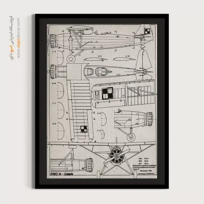 نبوغ پنهان برنزی – تابلو طرح اختراعات - خرید اینترنتی تابلو اختراعات فنی برای اتاق خواب - اسپو دکور