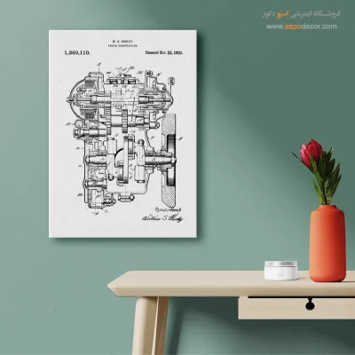 خلق نو نقره‌ای – تابلو طرح اختراعات - مرکز خرید تابلو اختراعات برای دیوار دفتر - اسپو دکور