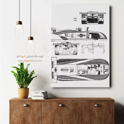 لحظه کشف نقره‌ای – تابلو طرح اختراعات - فروش تابلو بوم اختراع برای دیوار دفتر - اسپو دکور