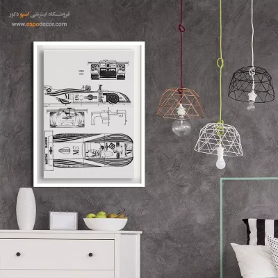 لحظه کشف نقره‌ای – تابلو طرح اختراعات - فروش تابلو بوم اختراع برای دیوار دفتر - اسپو دکور